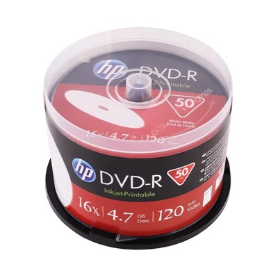 惠普HP DVD-R 光盤/刻錄盤空白光盤16速4.7G 50片